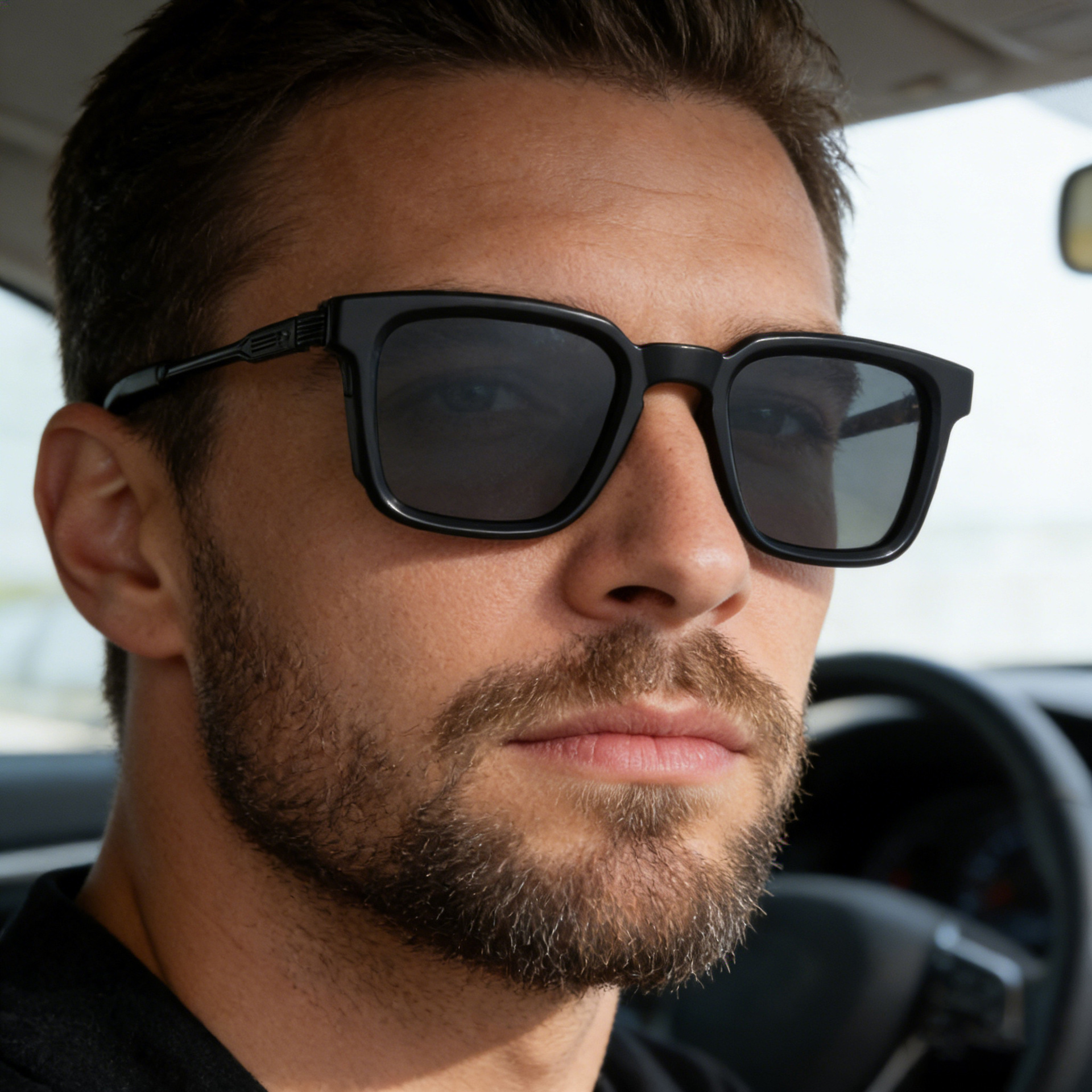 New Fashion Men's Square Polarized Sunglasses - Unique Outdoor Trendy UV Protection Shades Details and Specifications