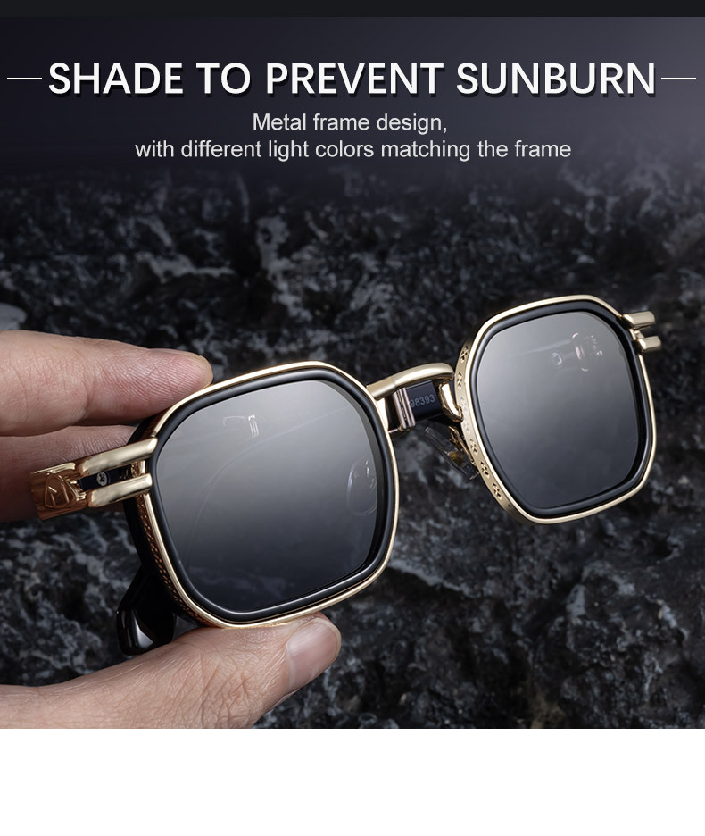 New Fashion Men's Square Sunglasses - Retro Punk Style Premium UV Protection Shades Details and Specifications