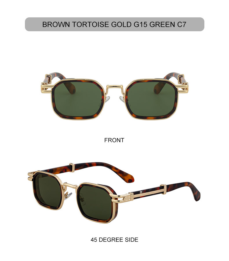 New Fashion Men's Square Sunglasses - Retro Punk Style Premium UV Protection Shades Details and Specifications