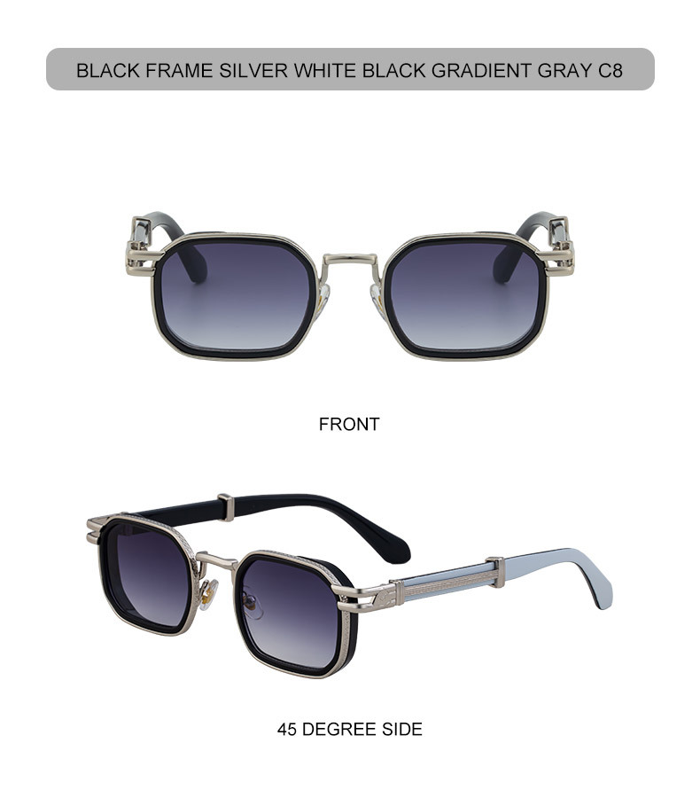 New Fashion Men's Square Sunglasses - Retro Punk Style Premium UV Protection Shades Details and Specifications