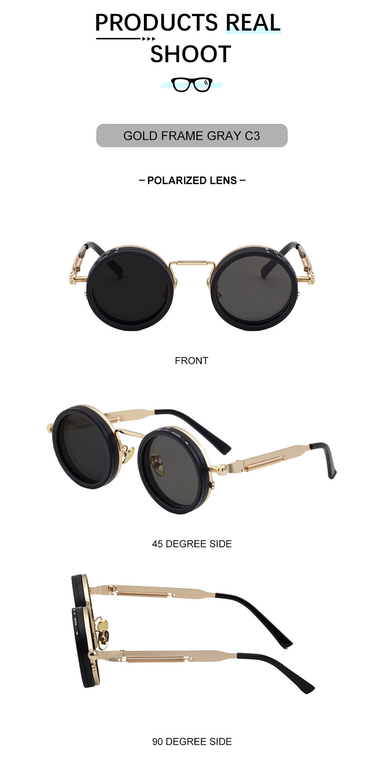 Women's ND9 Adjustable Polarized Sunglasses – Variable Tint Retro Fishing & Driving Glasses with UV400 Anti-Glare Protection Details and Specifications