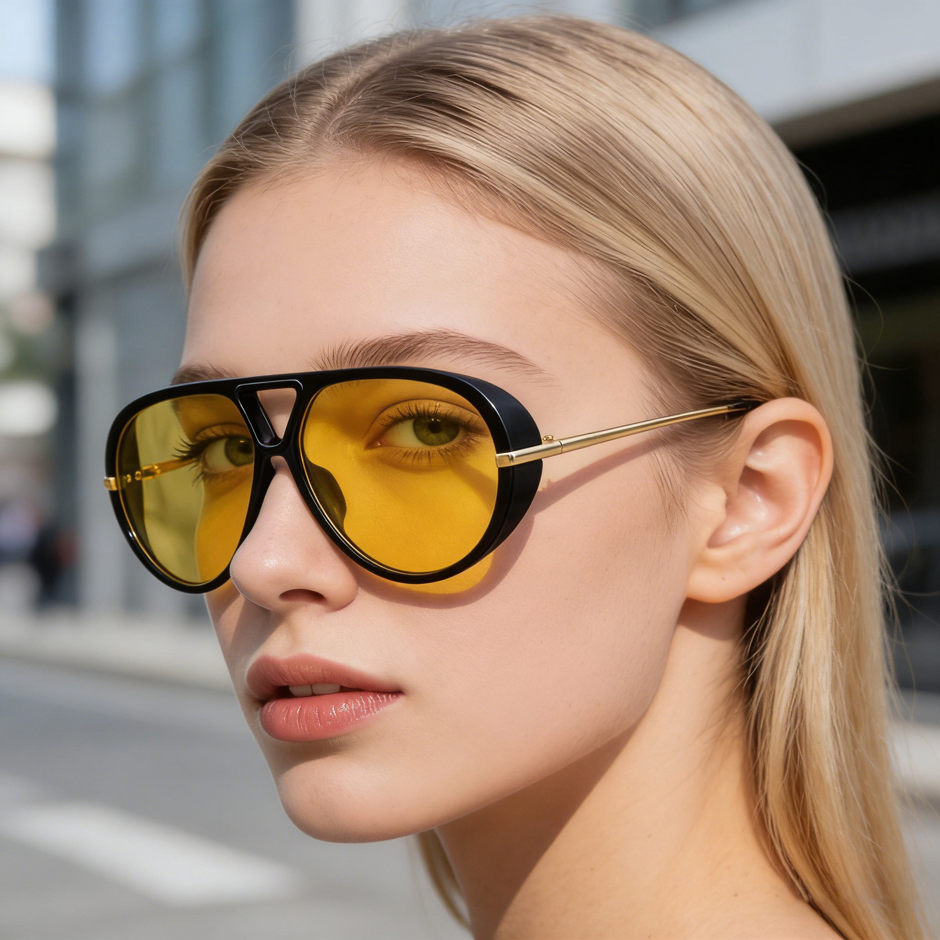 New Women's Aviator Sunglasses with Double Bridge – Retro Teal Style UV400 Polarized Outdoor Sun Glasses for Driving & Travel Custom Eyewear