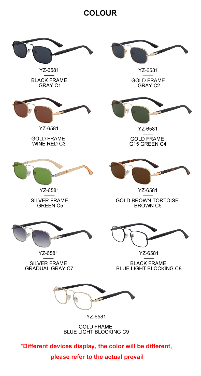 New Unisex Retro Square Sunglasses with Metal Frame – Trendy Fashion UV400 Sun Glasses for Men & Women Details and Specifications