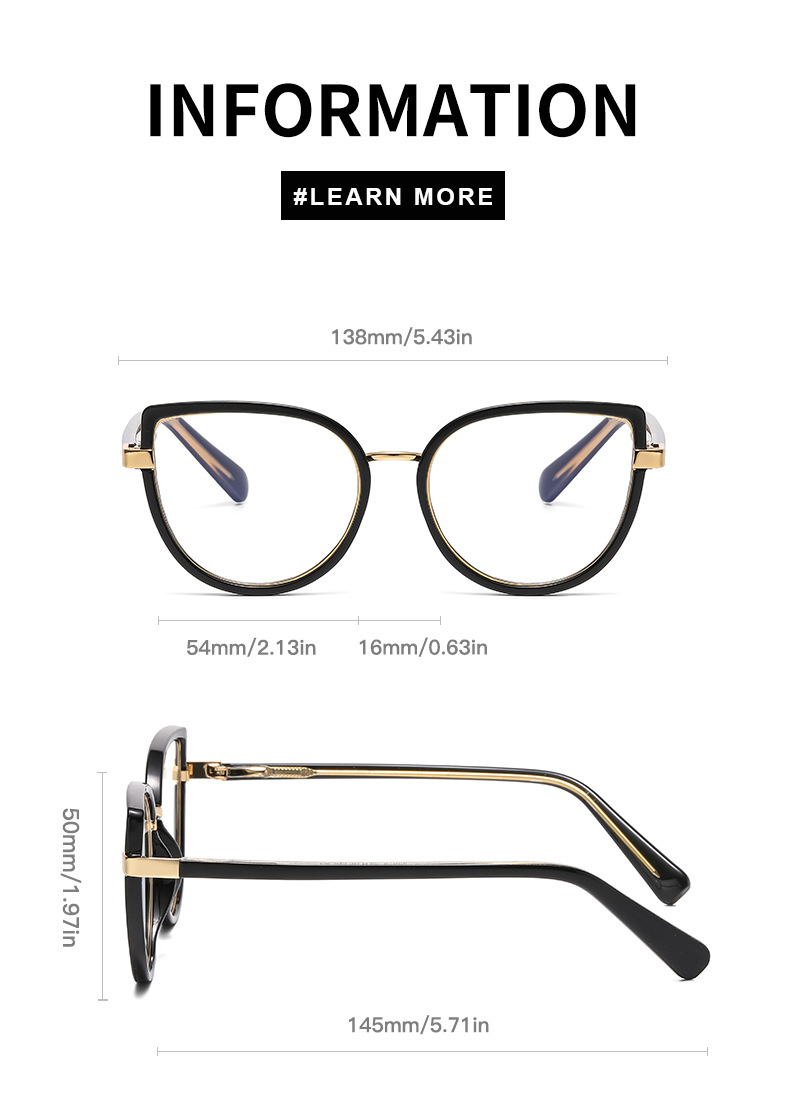 2026 New Cat-Eye Photochromic Optical Frames for Women – Personalized Versatile High-End Fashion Sun Glasses with UV Protection Details and Specifications