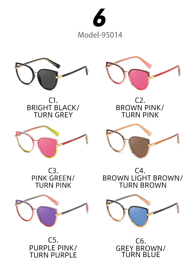 2026 New Cat-Eye Photochromic Optical Frames for Women – Personalized Versatile High-End Fashion Sun Glasses with UV Protection Details and Specifications