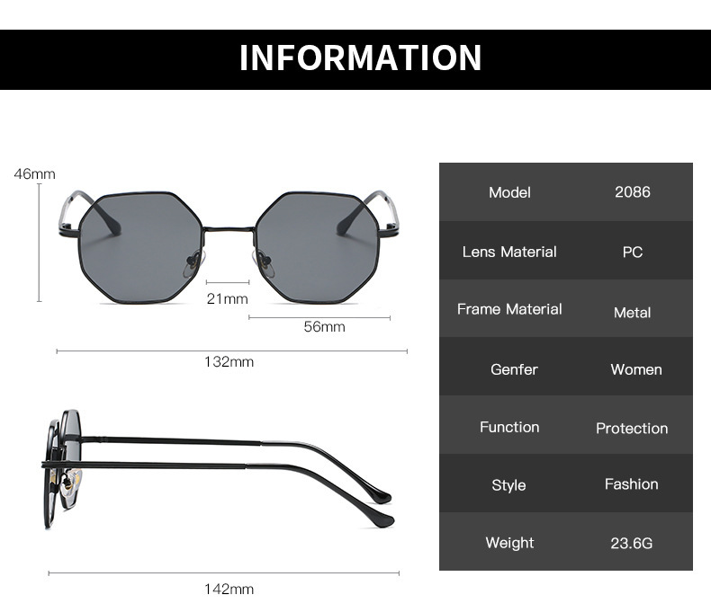Multi-Edge Octagonal Glasses / $1.86 per pair (Wholesale Price) Details and Specifications