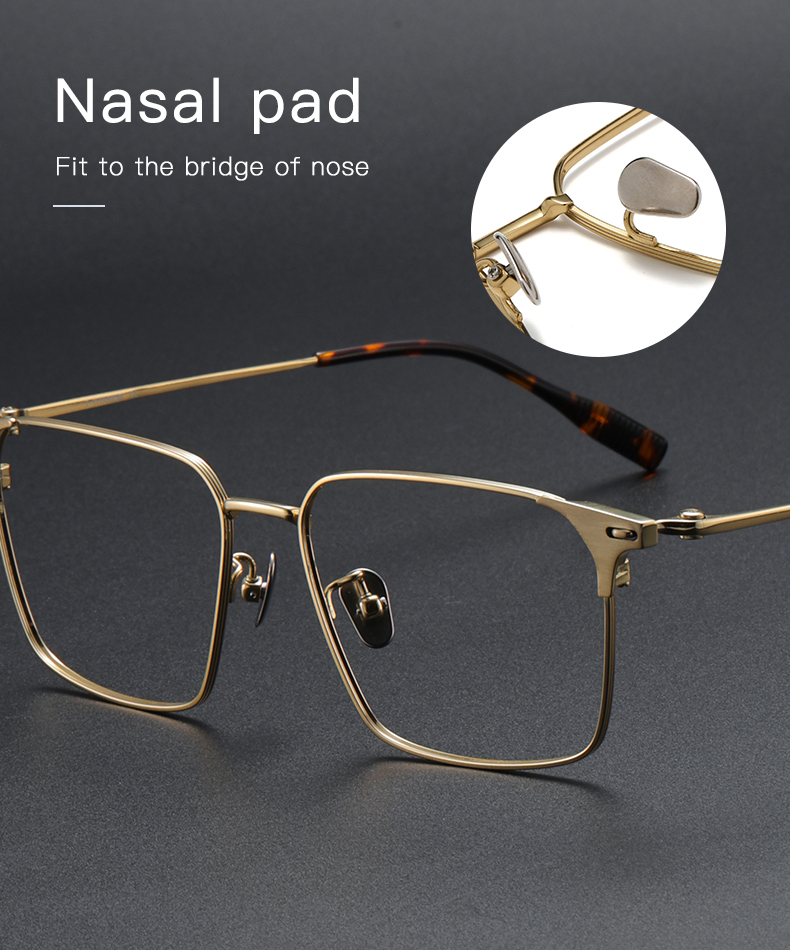 Pure Titanium Glasses Frame Men Retro Glasses Ultra Light Details and Specifications