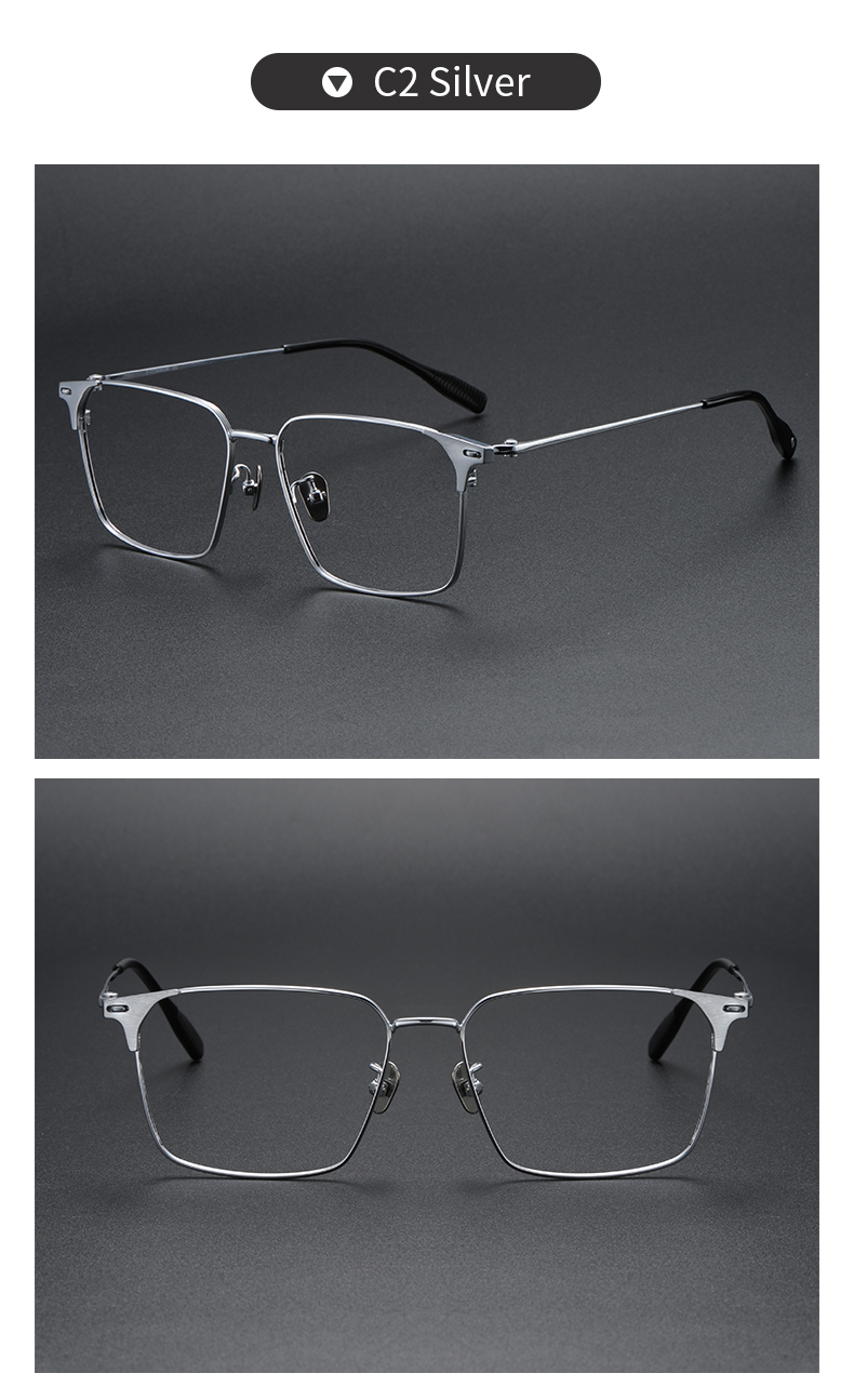 Pure Titanium Glasses Frame Men Retro Glasses Ultra Light Details and Specifications