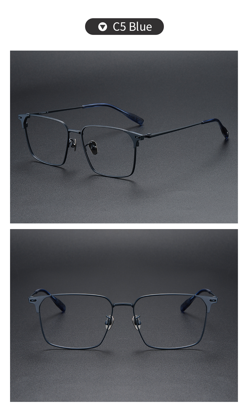 Pure Titanium Glasses Frame Men Retro Glasses Ultra Light Details and Specifications