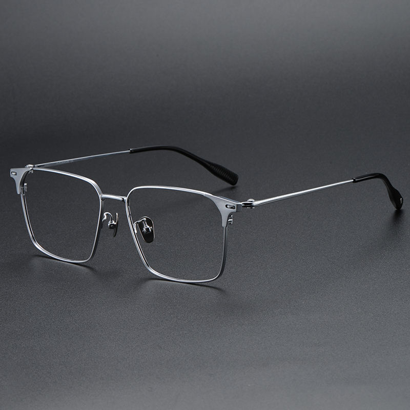 Pure Titanium Glasses Frame Men Retro Glasses Ultra Light Custom Eyewear