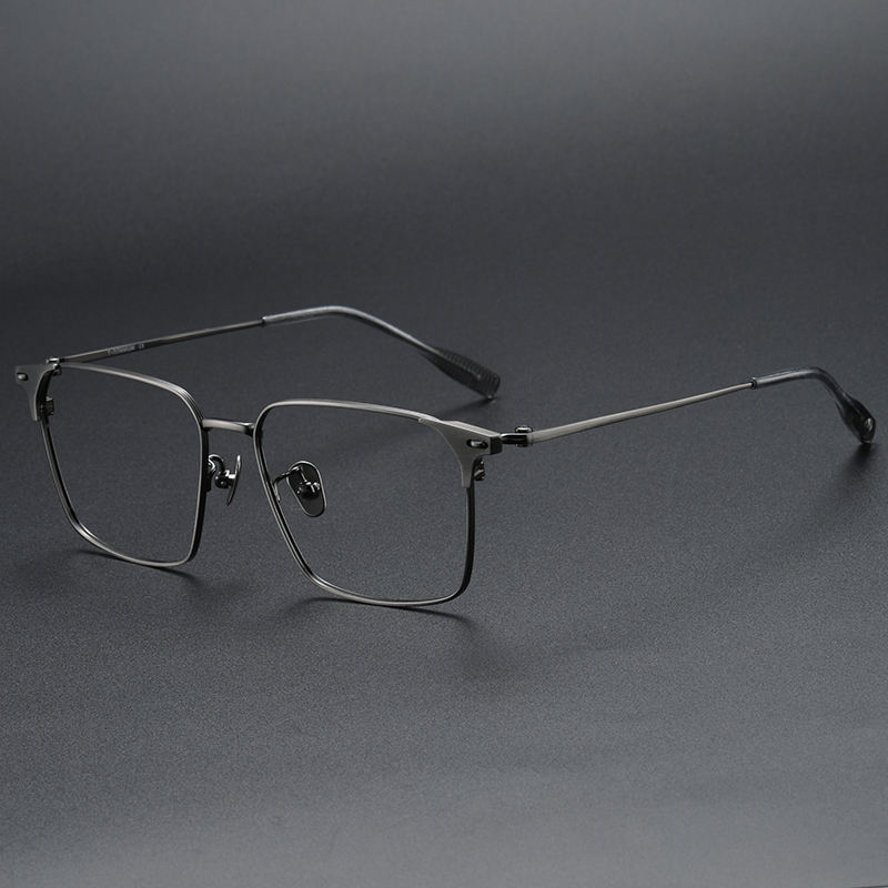 Pure Titanium Glasses Frame Men Retro Glasses Ultra Light Custom Eyewear