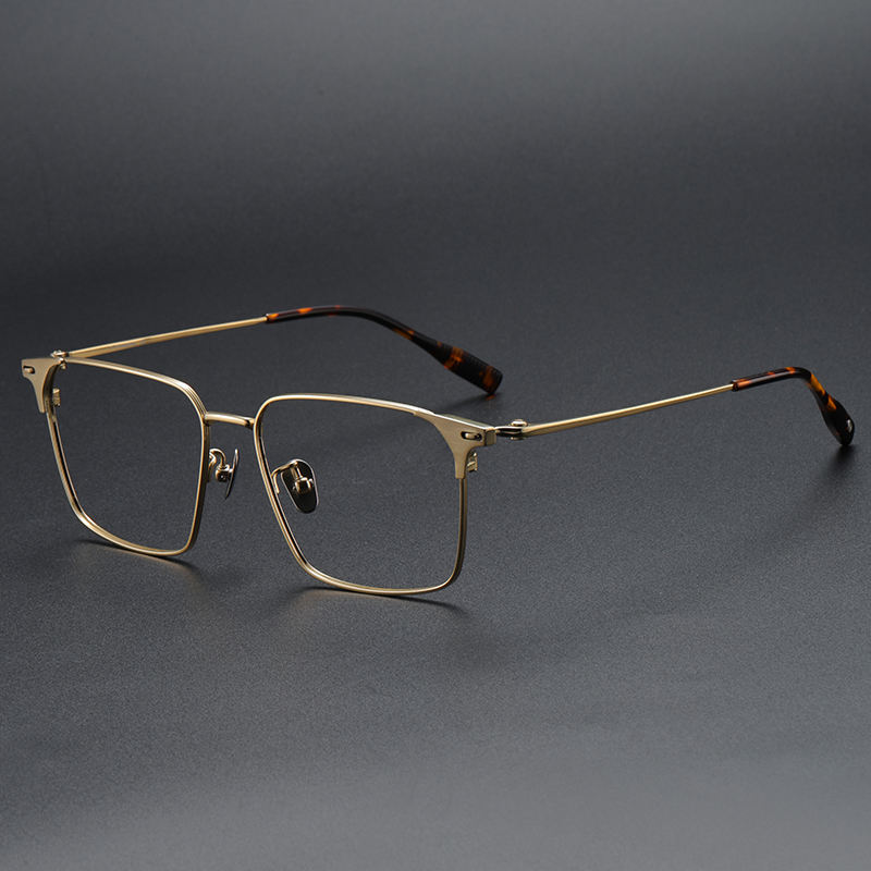 Pure Titanium Glasses Frame Men Retro Glasses Ultra Light Custom Eyewear