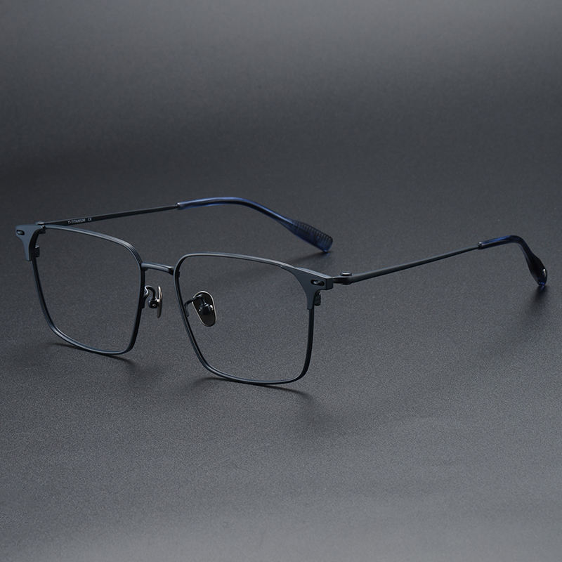 Pure Titanium Glasses Frame Men Retro Glasses Ultra Light Custom Eyewear