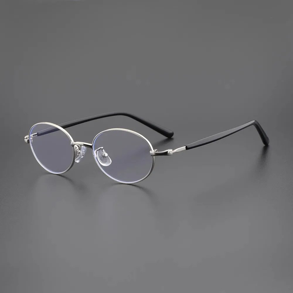 Customizable Retro TR+Metal Small Oval Frame Anti-Blue Light Flat Eyeglasses Unisex TR-90 Material Frames Details and Specifications