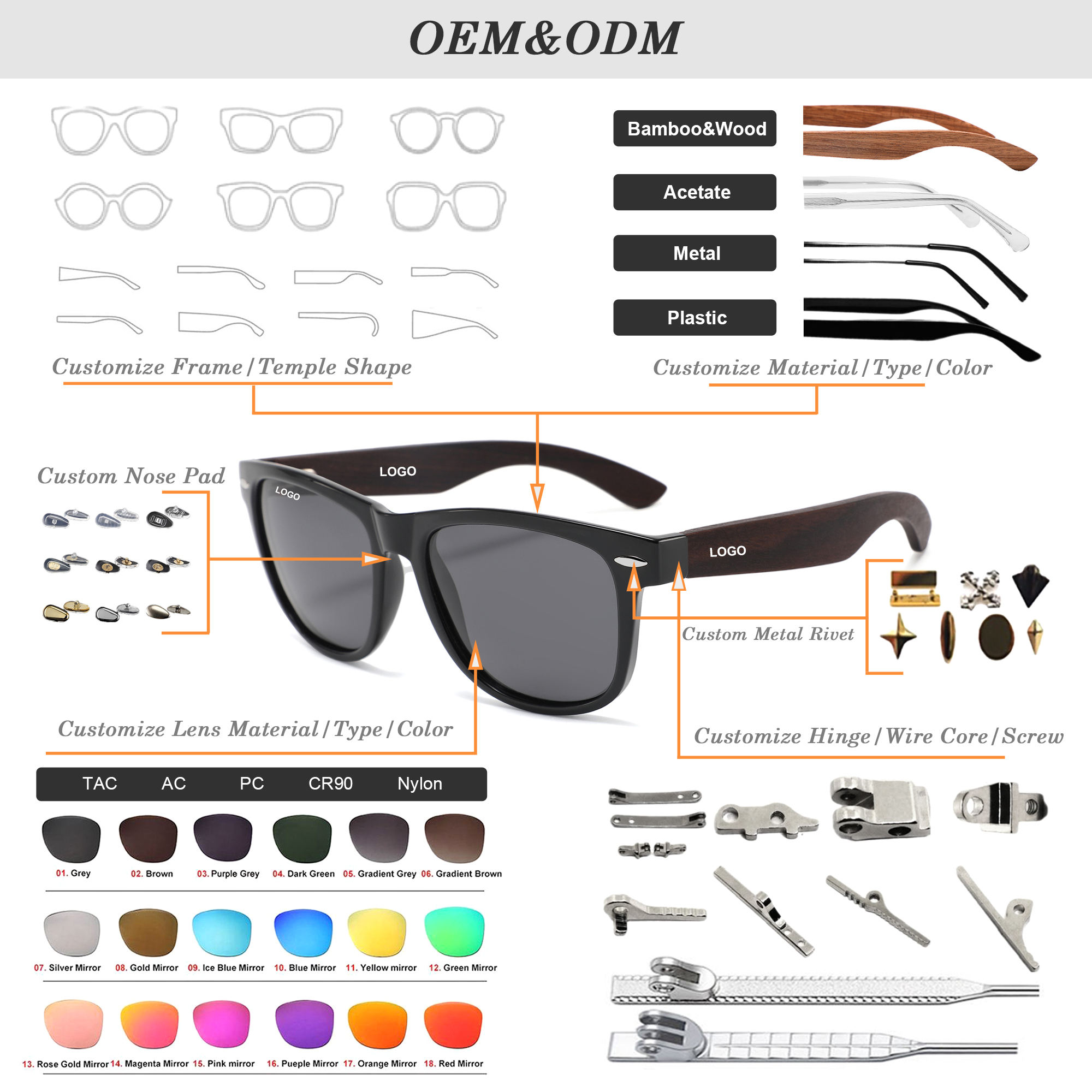 2025 Fashion Uv400 Retro Stylish Customize logo Sunglasses Mens Bamboo Wooden Shades OEM Wholesale Sunglasses Custom Eyewear